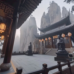 宏大寺庙场景