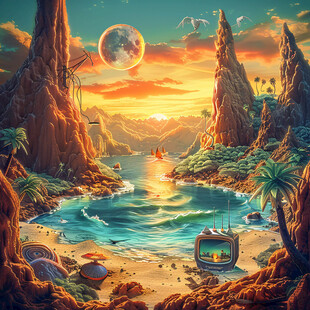 3d风景膨胀图案