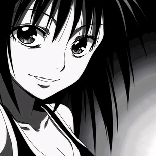 漫画微笑女孩女生