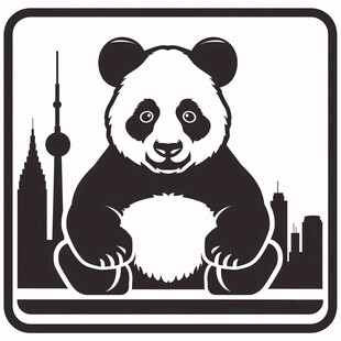 熊猫抱菠萝图案