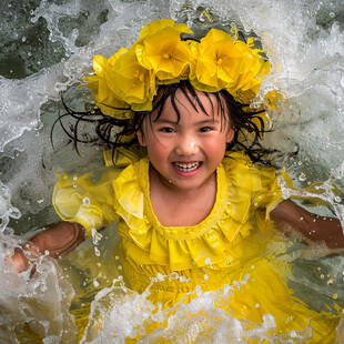 水中小女孩儿