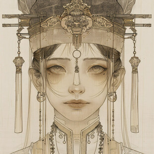 皇帝皇后插画