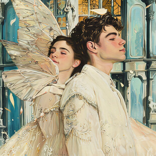 古典欧洲男孩女孩