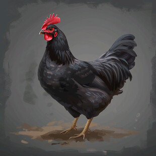 走地鸡插画