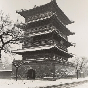 齐王阁雪景