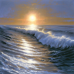 海洋海洋日出装饰画