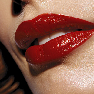 红色嘴唇贴钻