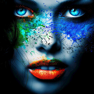 炫酷冷暖色晕染