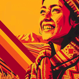 独龙族人物插画