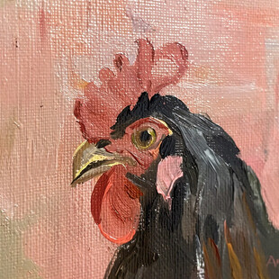 雄鸡油画