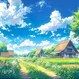 乡村场景插画