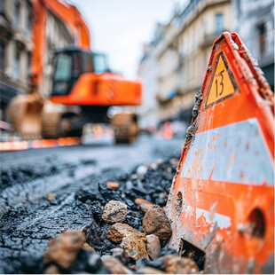 道路维修提示