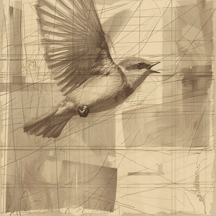 欧美手绘鸟类装饰画