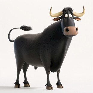 3d卡通牛