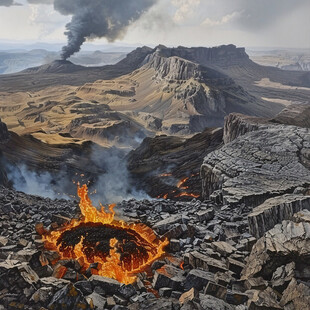 地质运动火山喷发