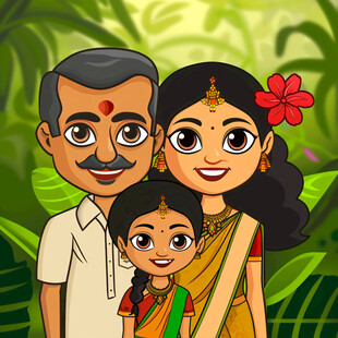 印度插画宣传素材背景