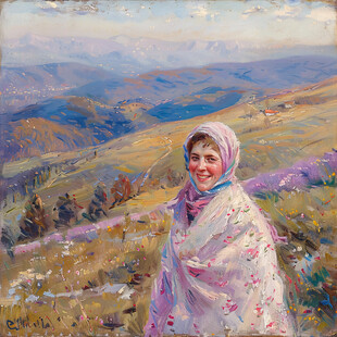 油画质地手绘人物