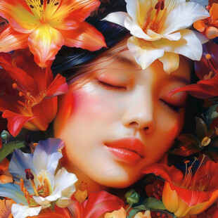 面部美容美容壁画