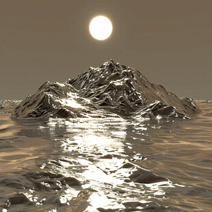 金色山脉3d立体山脉