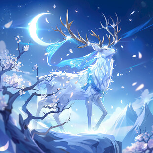 灵动麋鹿精灵