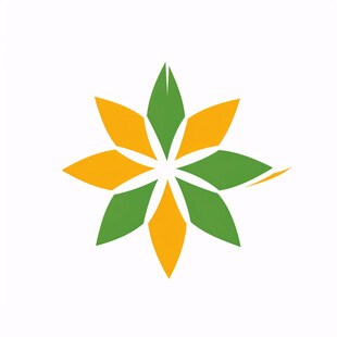 五角卡通花logo