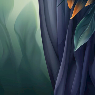 高清抽象时尚蓝色山水