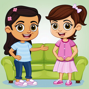 卡通姐姐大姐女孩