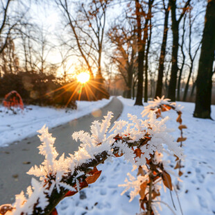 雪地阳光太阳生长