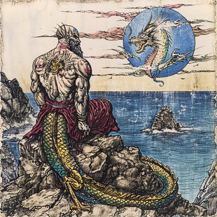 吹奏双笛的海神特里同