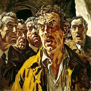 意大利写实油画漫画