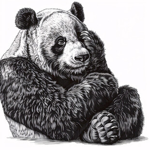 手绘熊插画