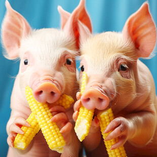 3d卡通猪拍照图