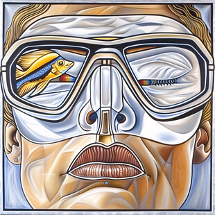 玄关壁画口罩图案