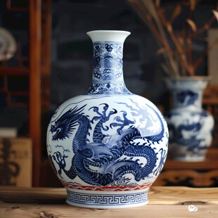 中国龙陶瓶