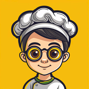 可爱男孩厨师点赞头像