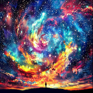 巨幅星空画