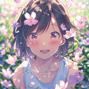 雏菊少女插画