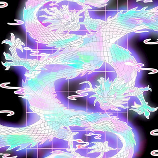 龙国潮印花图案