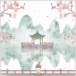 爱晚亭插画