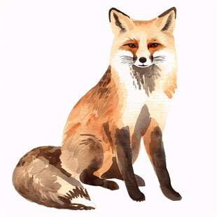 狐狸手绘素材