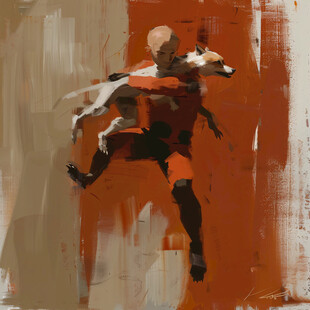 插画足球运动员