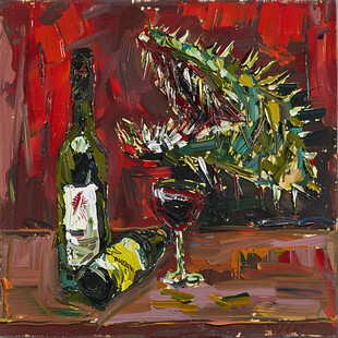酒杯油画