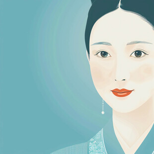 朝鲜族人物插画