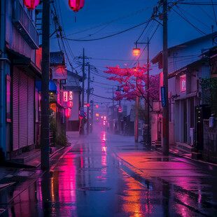 夜景梅雨季