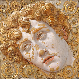 希腊大理石女子头像