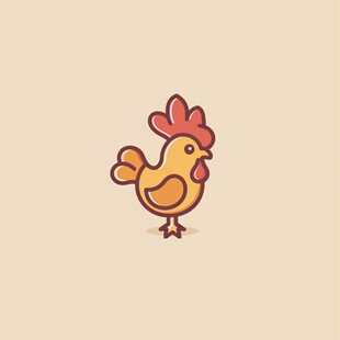 卡通鸡标志设计