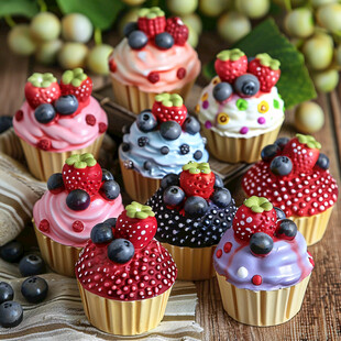 水果纸杯小蛋糕
