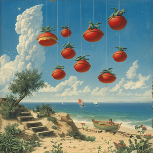 摇摆钟红萝卜装饰画