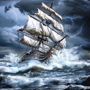 乘风破浪立体效果