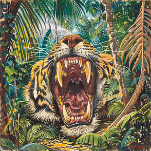 野性野蛮装饰插画